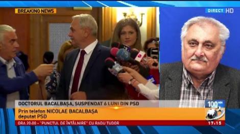 Reacția doctorului Bacalbașa după ce a fost suspendat șase luni din PSD