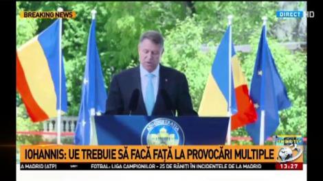 Klaus Iohannis, la recepția de la Cotroceni: UE trebuie să facă față la provocări multiple