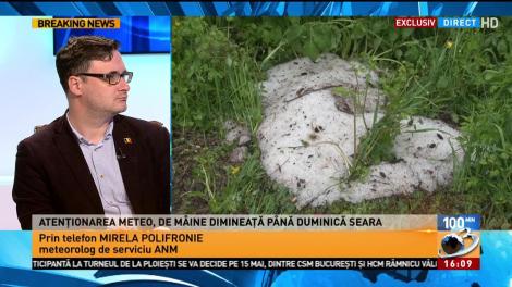 Atenționare meteo de vremea rea: Vin furtunile și ploile torențiale