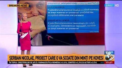 Şerban Nicolae, amendamente bombă la statutul magistraţilor
