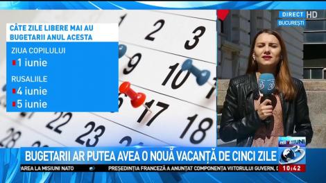 Bugetarii ar putea avea o nouă vacanță de cinci zile