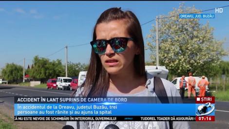 Video! S-a întâmplat pe una dintre cele mai aglomerate şosele din România. Un accident în lanţ a fost surprins de camera de bord a uneia dintre maşinile implicate