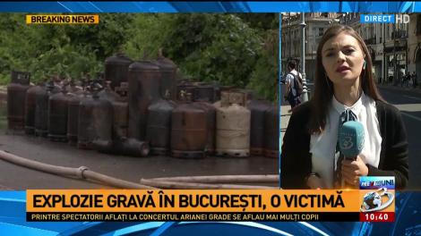 Explozie gravă &icirc;n Bucureşti, o victimă