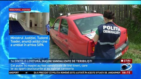 Argeș: 3 tineri au vandalizat cel puțin 14 mașini parcate
