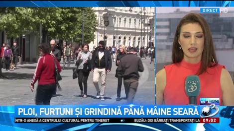 Ploi, furtuni și grindină până mâine seară