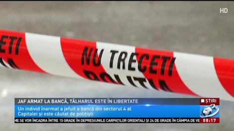 Jaf armat la bancă, tâlharul este în libertate