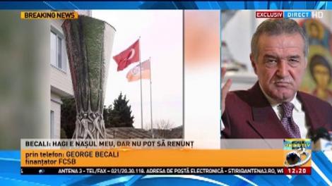 Scandal uriaș între Gigi Becali și Gheorghe Hagi. Becali: Hagi e nașul meu, dar nu pot să renunț