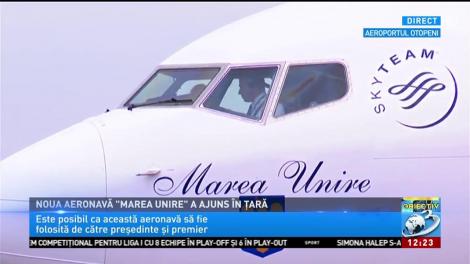 Noua Aeronavă "Marea Unire" este singurul avion din noua flotă care are stema pictată pe el