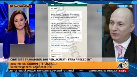 Scandal uriaș &icirc;n PSD și acuzații de trădare. Ce spune Codrin Ștefănescu