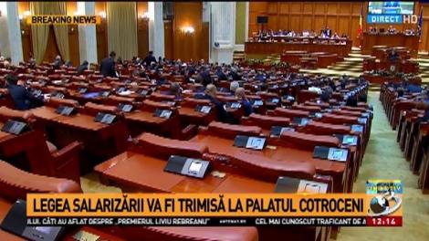 Legea salarizarii a fost adoptată în Parlament