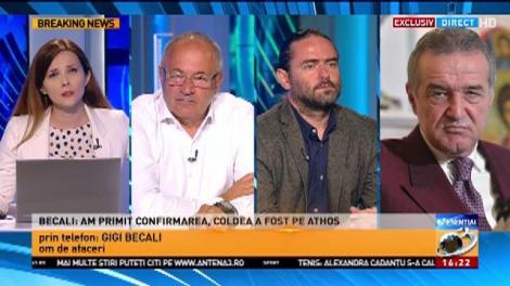 Gigi Becali: Am primit confirmarea, Coldea a fost pe muntene Athos cu încă o persoană