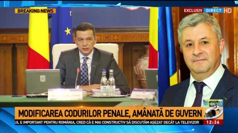 Modificarea codurilor, amânată de Guvern. Florin Iordache: E bine că s-a amânat modificarea Codurilor Penale