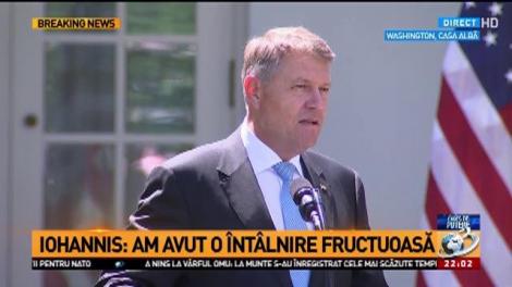 Iohannis: SUA ne ajută sa ne modelăm țara. Parteneriatul trebuie să devină mai puternic