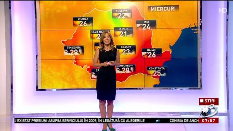 Prognoza meteo pentru următoarele trei zile