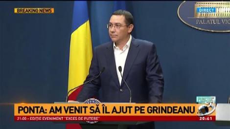 Victor Ponta: Sunt onorat să lucrez cu Grindeanu