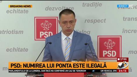 Declaraţii de la PSD. Mihai Fifor: Numirea lui Ponta este ilegală
