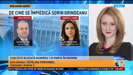 Situaţie fără precedent în Guvernul României: doi oameni blochează activitatea Executivului