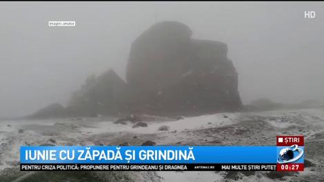 Iunie, cu zăpadă și grindină