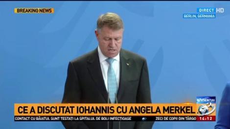 Preşedintele Klaus Iohannis, &icirc;nt&acirc;lnire oficială cu Angela Merkel