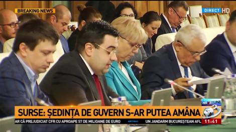 Surse: Ședința de Guvern s-ar putea amâna