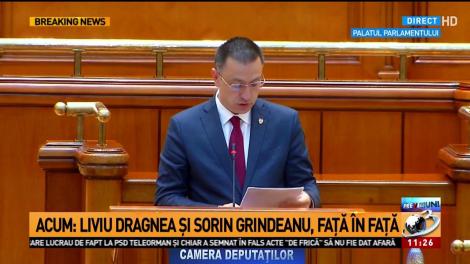 Mihai Fifor citește textul moțiunii de cenzură