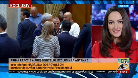 Mesajul administrației prezidențiale după rezultatul moțiunii de cenzură