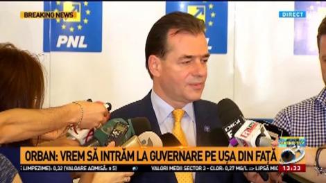 Ludovic Orban: Vrem să intrăm la guvernare pe ușa din față