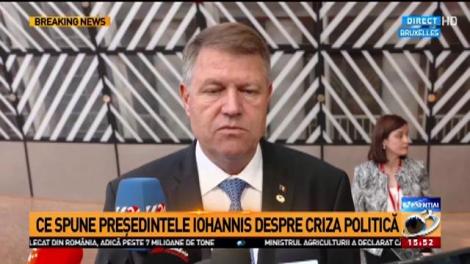 Klaus Iohannis, declarații de la Bruxelles