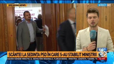 Sc&acirc;ntei la ședința PSD &icirc;n care s-au stabilit miniștrii