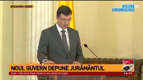 Guvernul Tudose a depus jurământul la Palatul Cotroceni
