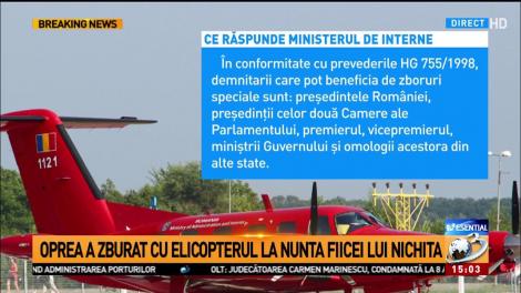 Fostul ministru care folosea elicopterele de intervenții pentru a merge la nunți