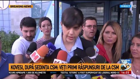 Laura Codruţa Kovesi: O să primiţi răspunsuri de la CSM