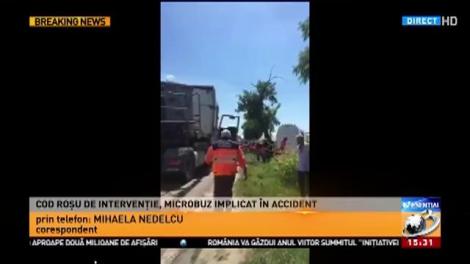 Cod roșu în Teleorman, primele imagini de la accidentul rutier