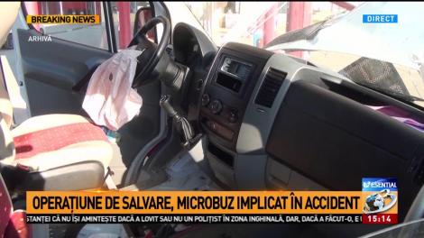 Accident rutier între un tir și un microbuz între Alexandria și Turnu Măgurele