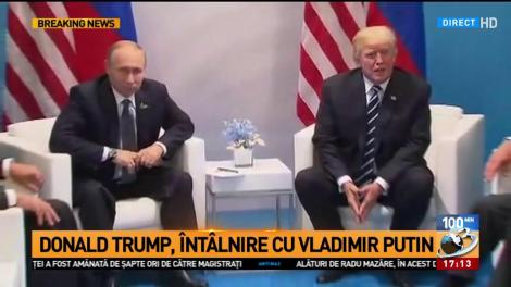 Imagini inedite de la întâlnirea lui Donald Trump cu Vladimir Putin