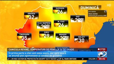 Prognoză meteo. Cum va fi vremea la &icirc;nceputul săptăm&acirc;nii viitoare