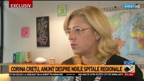 Corina Crețu: &Icirc;n 2018 &icirc;ncepe construirea a trei spitale regionale