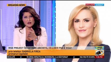 Gabriela Firea, dezvăluiri despre o anchetă Rise Project care ar viza-o: „Se încearcă discreditarea mea. Sunt urmărită pas cu pas!"