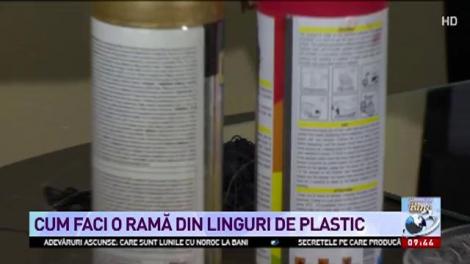 Cum faci o ramă din linguri de plastic