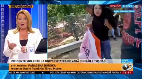 Incidente violente la Universitatea de Vară din Băile Tuşnad. Jurnalista agresată: &bdquo;Eram sigură că se &icirc;nt&acirc;mplă ceva. Eram foarte tensionată&rdquo;