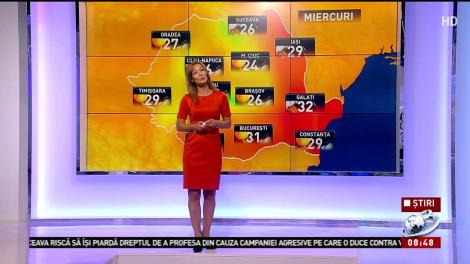 Prognoza meteo pentru miercuri