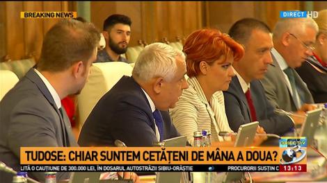 Tudose: Chiar suntem cetățeni de mâna a doua?