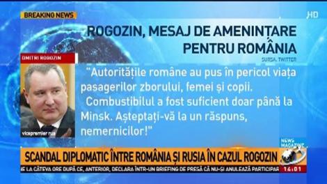 Scandal diplomatic de amploare. Vicepremierul rus Dmitri Rogozin cere interzicerea avioanelor rom&acirc;nești peste Rusia
