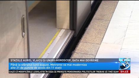 Stațiile Aurel Vlaicu și Unirii-Horoscop, gata mai devreme