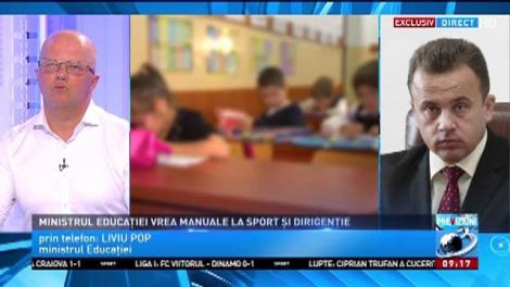 Ministrul Educației vrea manuale la sport și dirigenție. Liviu Pop: Legea educației prevede manuale la toate materiile