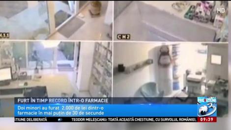Furt în timp record într-o farmacie