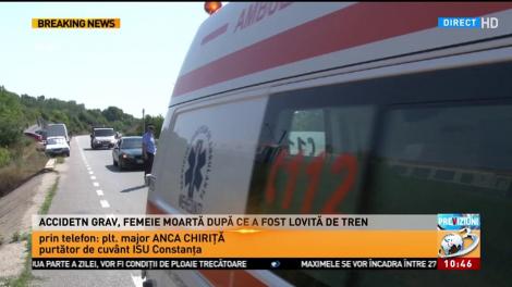 Două persoane au fost lovite de tren în Eforie Sud