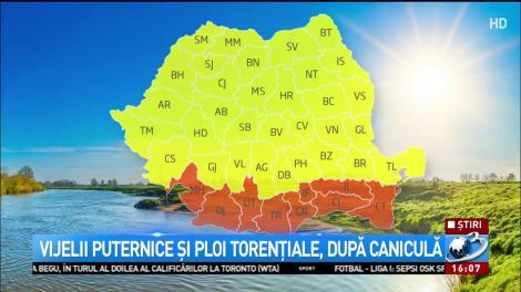 Vreme extremă în România. Vijelii, după caniculă