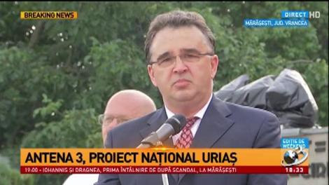 Președintele CJ Vrancea, Marian Oprișan, la proiectul Parcul Memoriei Naţionale, demarat de Antena 3