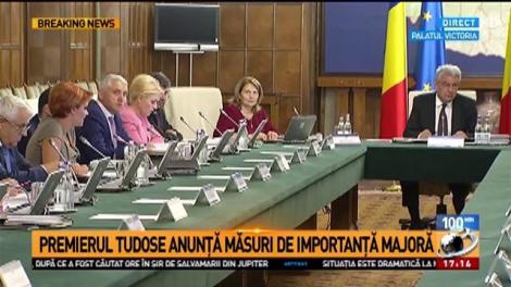 Şedinţă de Guvern cu proiecte importante de masă